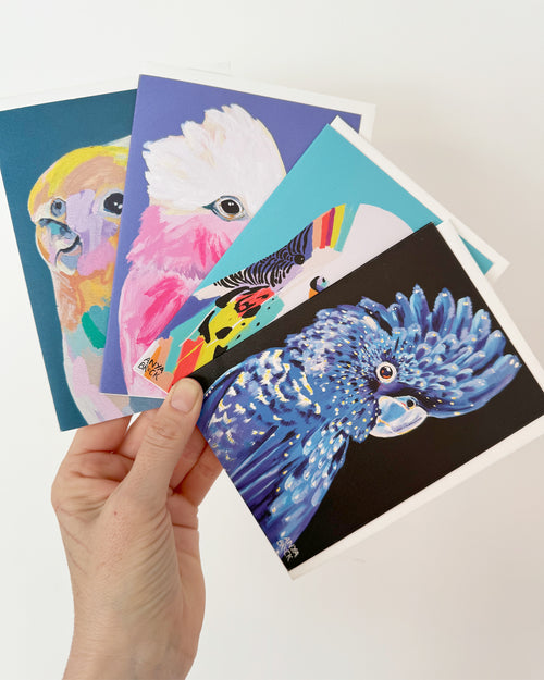 BIRDS GREETING CARDS PACK 3