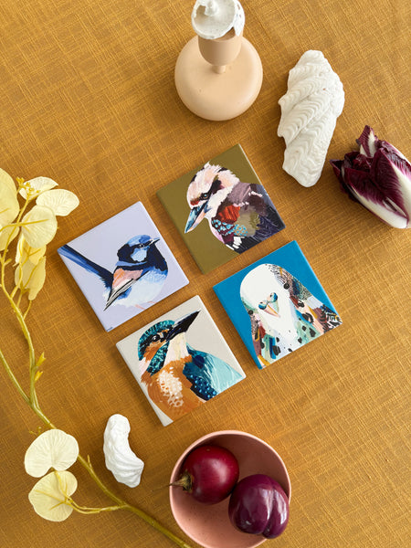 Coaster Set- Australian Birds 3